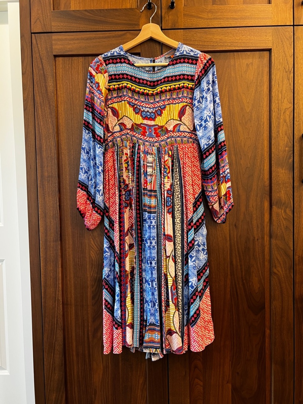 Anthropologie BHANUNI by JYOTI Multi-Color Printed Women's Dress size 0P